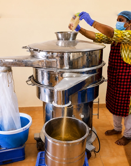 Food products manufacturing facility at Tiny Dot Foods producing quality nutrition products